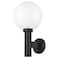 Z-Lite Laurent Outdoor Wall, 1-Light, 12 In.W x 13 In.L x 22.5 In.H, Black/Opal 597B-BK - alternate 3